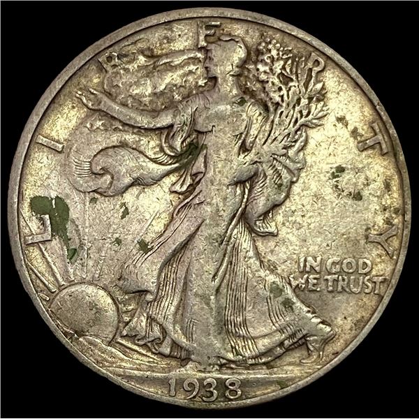 1938-D Walking Liberty Half Dollar LIGHTLY CIRCULATED