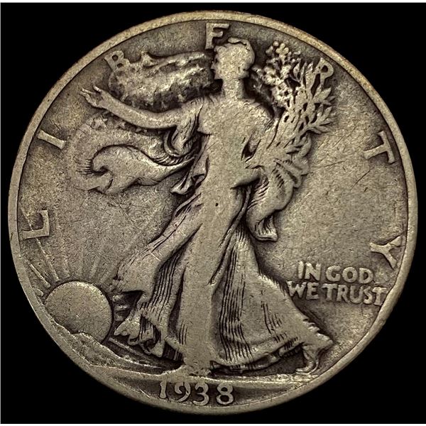 1938-D Walking Liberty Half Dollar LIGHTLY CIRCULATED