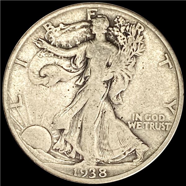 1938-D Walking Liberty Half Dollar LIGHTLY CIRCULATED