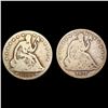 [2]1855/1877 Seated Liberty Half Dollars [2 Coins] NICELY CIRCULATED