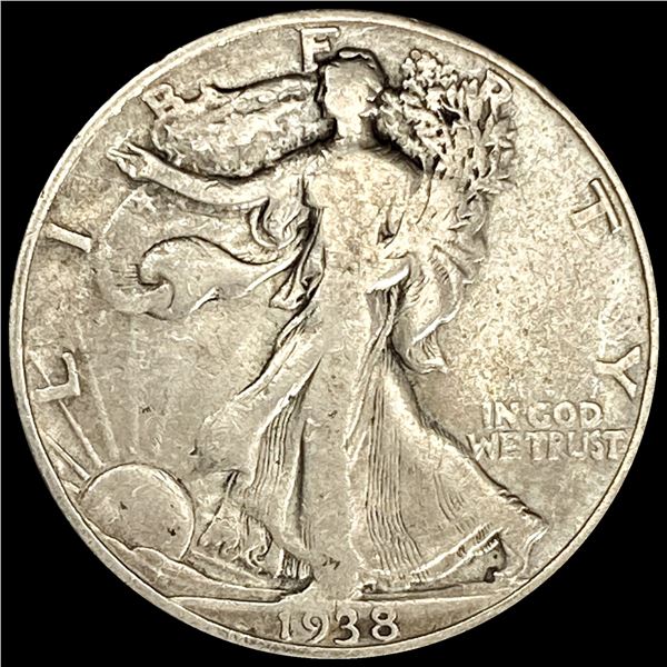 1938-D Walking Liberty Half Dollar LIGHTLY CIRCULATED