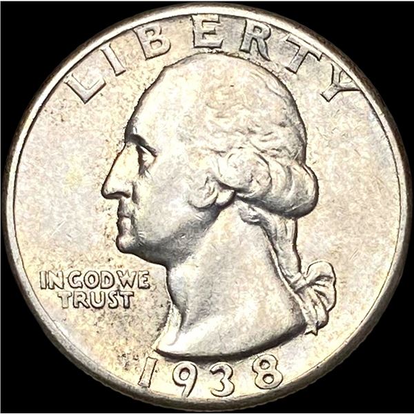 1938 Silver Washington Quarter AU