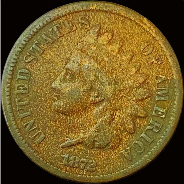 1872 Indian Head Cent LIGHTLY CIRCULATED