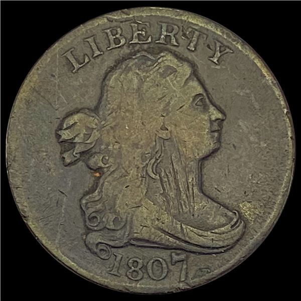 1807 Draped Bust Half Cent NICELY CIRCULATED