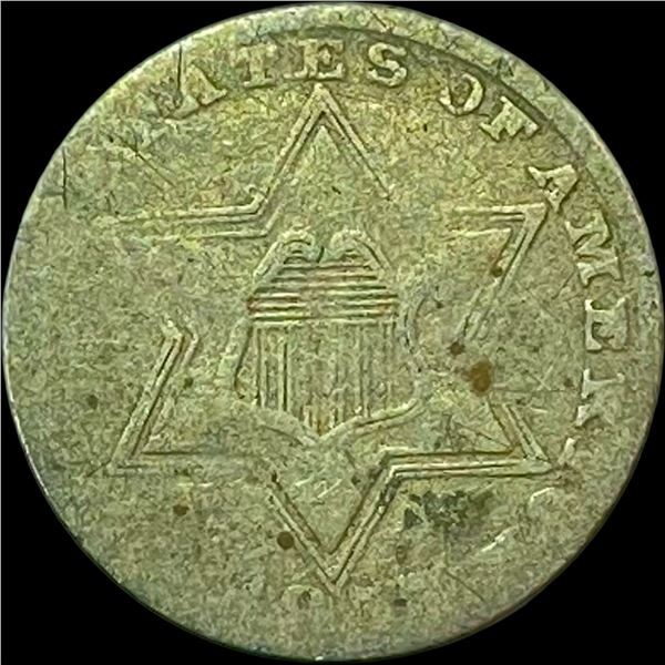1857 Silver Three Cent NICELY CIRCULATED