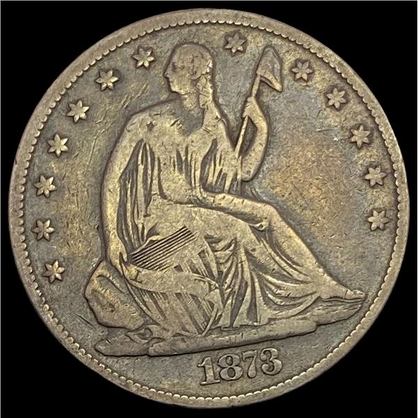 1873 Seated Liberty Half Dollar LIGHTLY CIRCULATED