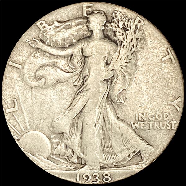 1938-D Walking Liberty Half Dollar LIGHTLY CIRCULATED