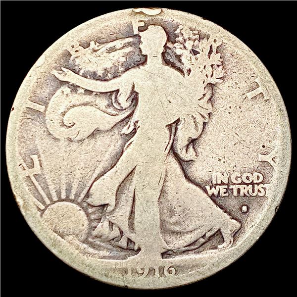 1916-S Walking Liberty Half Dollar NICELY CIRCULATED