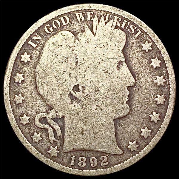 1892 Barber Half Dollar NICELY CIRCULATED