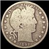 Image 1 : 1892 Barber Half Dollar NICELY CIRCULATED