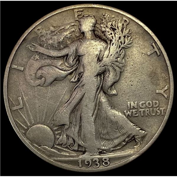 1938-D Walking Liberty Half Dollar LIGHTLY CIRCULATED