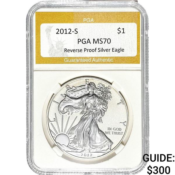 2012-S Silver Eagle PGA PF70 Rev Proof