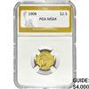Image 1 : 1908 $2.50 Gold Quarter Eagle PGA MS64