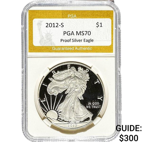 2012-S Silver Eagle PGA MS70 Proof