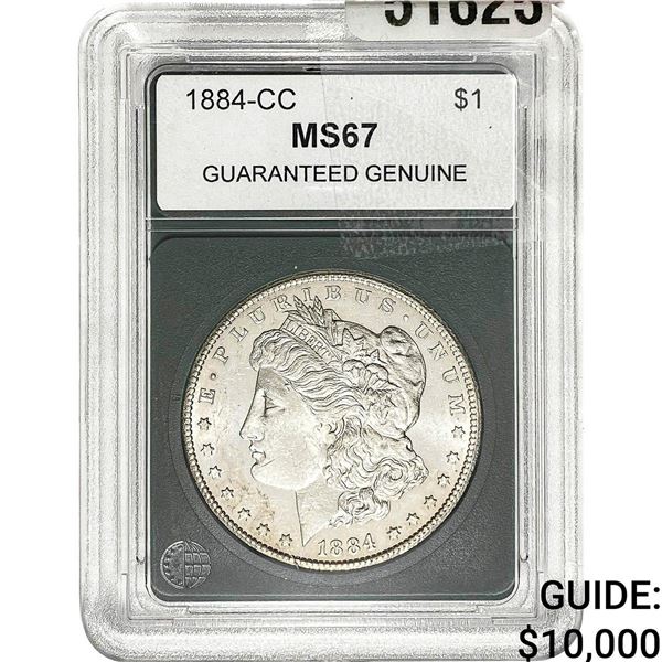1884-CC Morgan Silver Dollar  MS67
