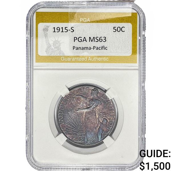 1915-S Panama-Pacific Half Dollar PGA MS63