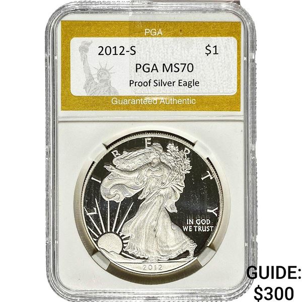 2012-S Silver Eagle PGA MS70 Proof
