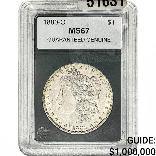 1880-O Morgan Silver Dollar  MS67