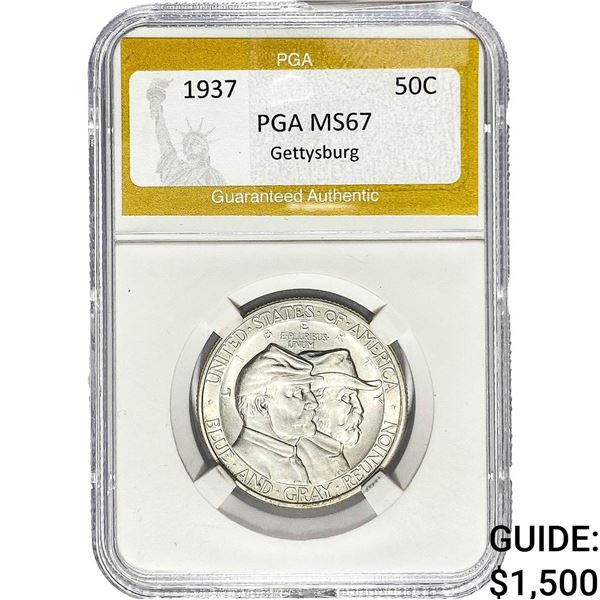 1936 Gettysburg Half Dollar PGA MS67