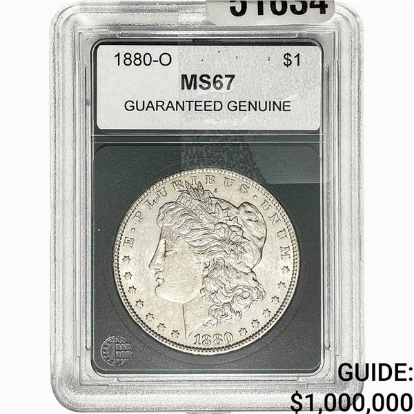 1880-O Morgan Silver Dollar  MS67