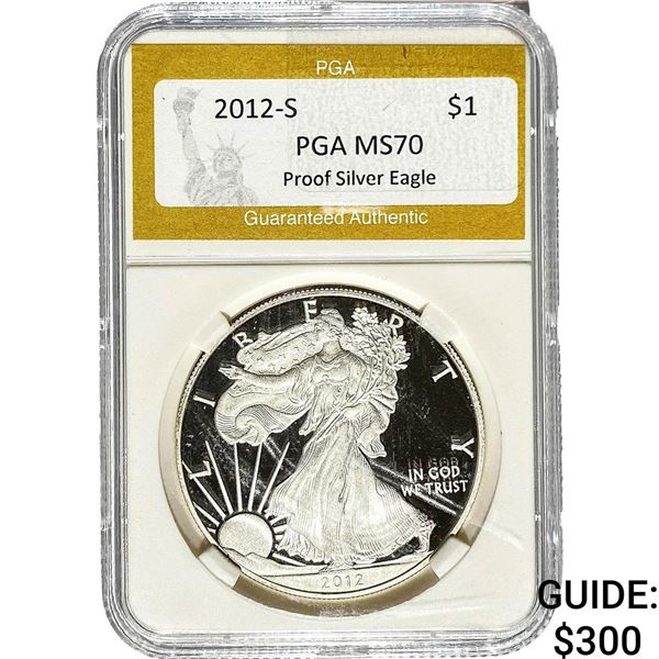 2012-S Silver Eagle PGA MS70 Proof