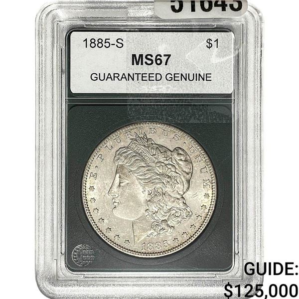 1885-S Morgan Silver Dollar  MS67