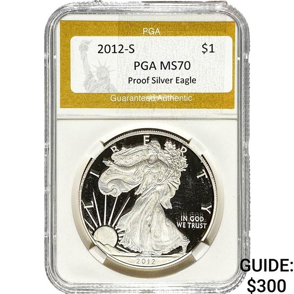 2012-S Silver Eagle PGA MS70 Proof