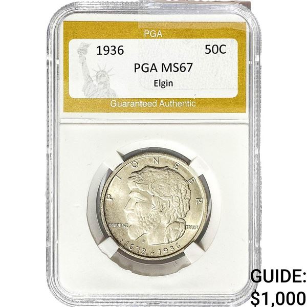 1936 Elgin Half Dollar PGA MS67