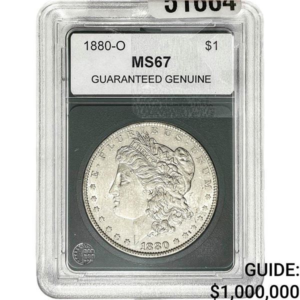 1880-O Morgan Silver Dollar  MS67