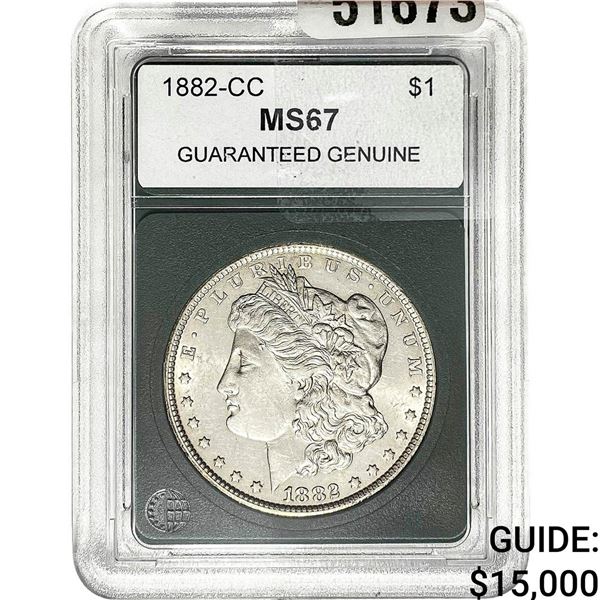 1882-CC Morgan Silver Dollar  MS67