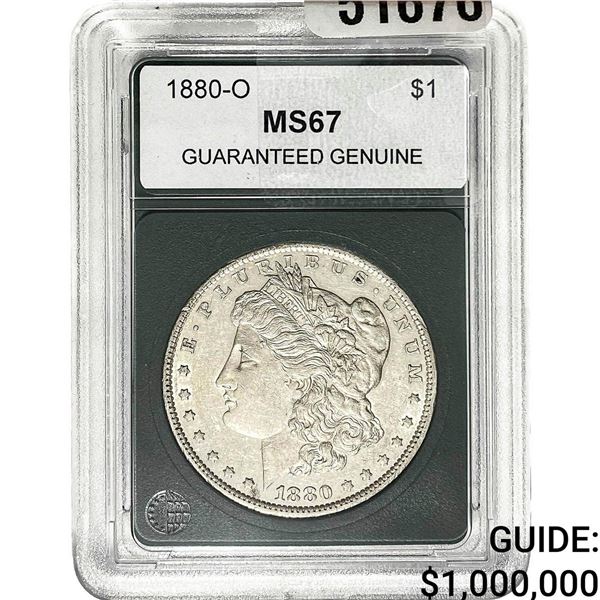 1880-O Morgan Silver Dollar  MS67