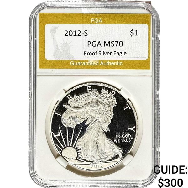 2012-S Silver Eagle PGA MS70 Proof