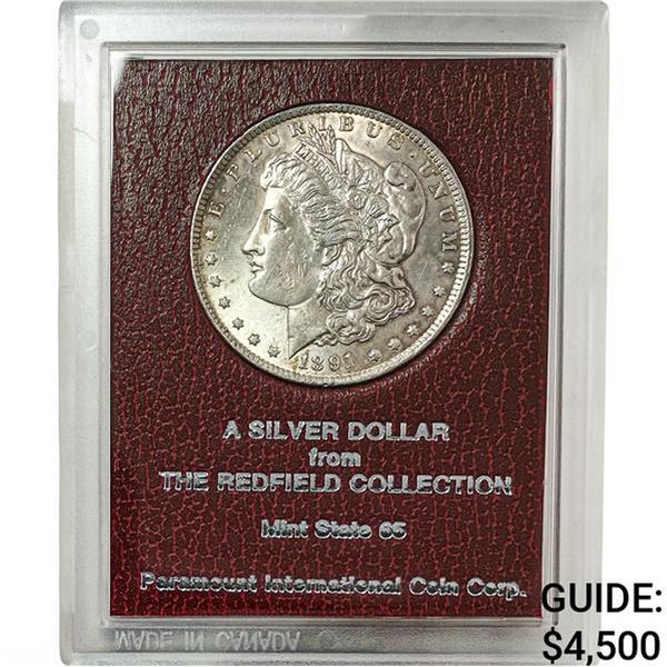 1891-CC Morgan Silver Dollar REDFIELD MS65