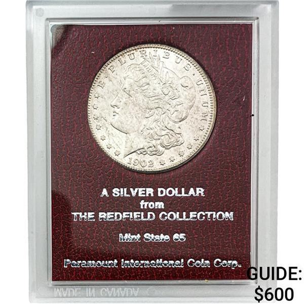 1902-O Morgan Silver Dollar REDFIELD MS65