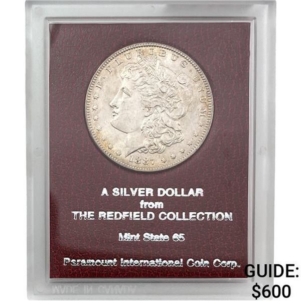 1887 Morgan Silver Dollar REDFIELD MS65