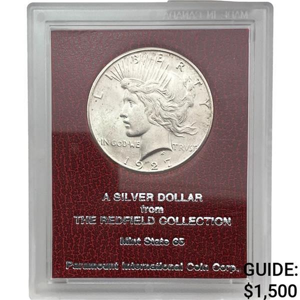 1927-S Silver Peace Dollar REDFIELD MS65