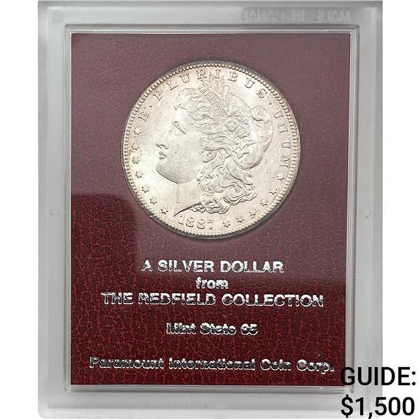 1887-S Morgan Silver Dollar REDFIELD MS65