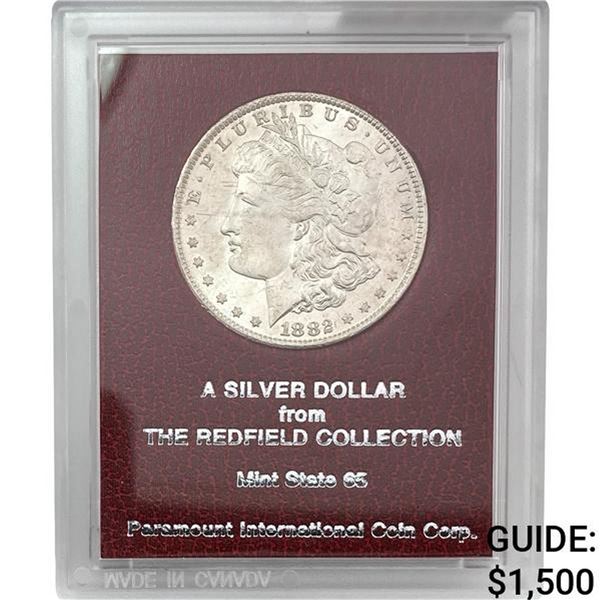 1882-CC Morgan Silver Dollar REDFIELD MS65