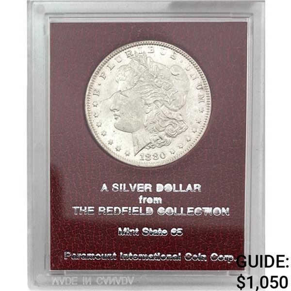 1880 Morgan Silver Dollar REDFIELD MS65