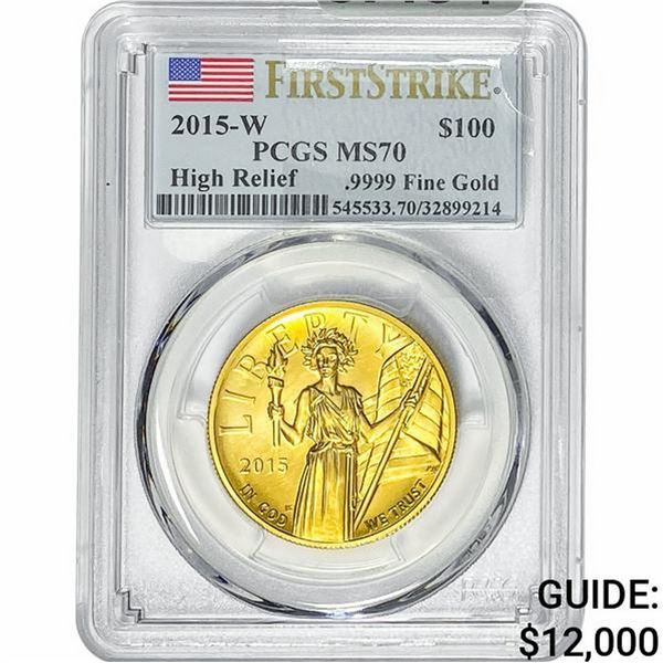 2015-W 1oz $100 Gold Liberty PCGS MS70