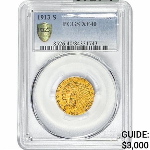 1913-S $5 Gold Half Eagle PCGS XF40