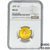 Image 1 : 1899 $5 Gold Half Eagle NGC MS62