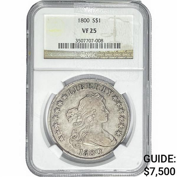 1800 Draped Bust Dollar NGC VF25