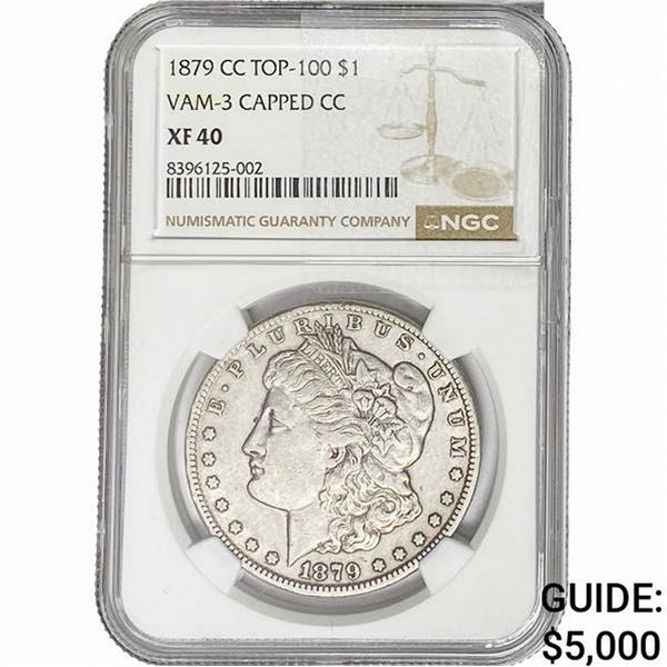 1879-CC Morgan Silver Dollar NGC XF40 VAM-3 Cap CC