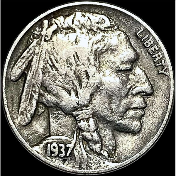 1937-D 3 Leg Nickel Five Cents Buffalo ABOUT UNCIRCULATE