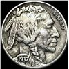 Image 1 : 1937-D 3 Leg Nickel Five Cents Buffalo ABOUT UNCIRCULATE