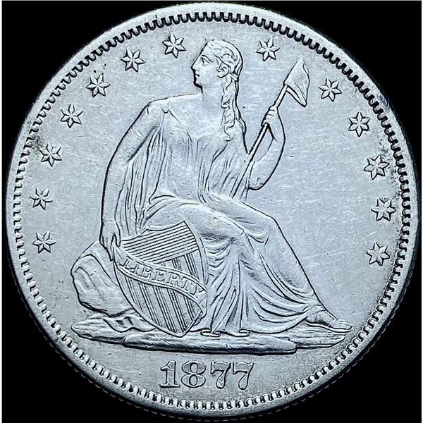 1877-S Seated Liberty Half Dollar CHOICE AU