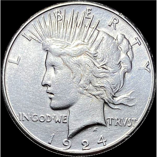 1924-S Silver Peace Dollar CLOSELY UNCIRCULATED