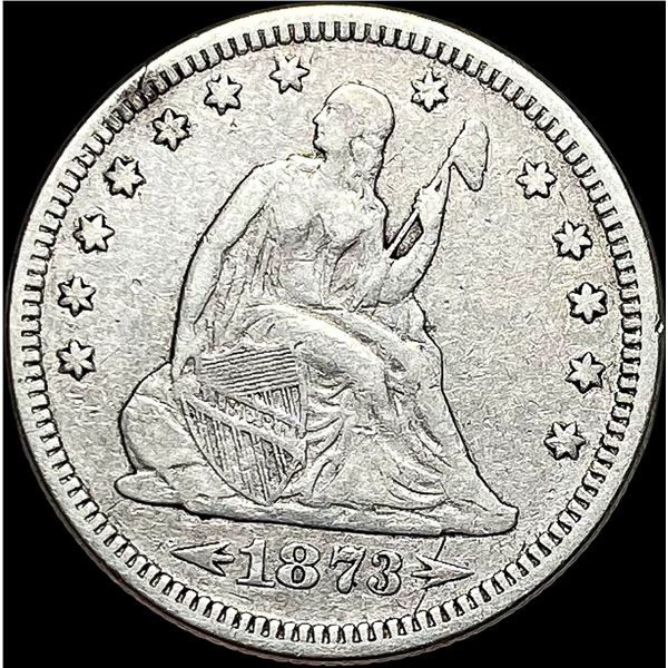 1873 Arrows Seated Liberty Quarter LIGHTLY CIRCULATED