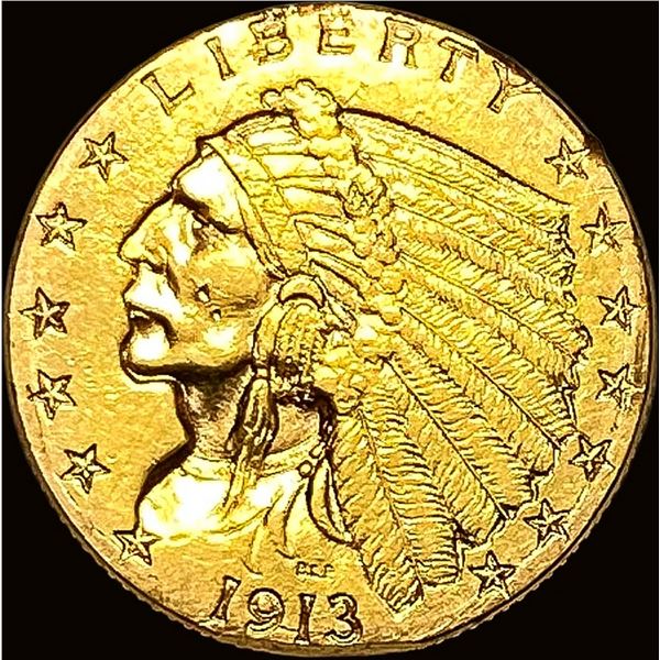 1913 Indian Head Gold $2.50 Quarter Eagle UNCIRCULATED